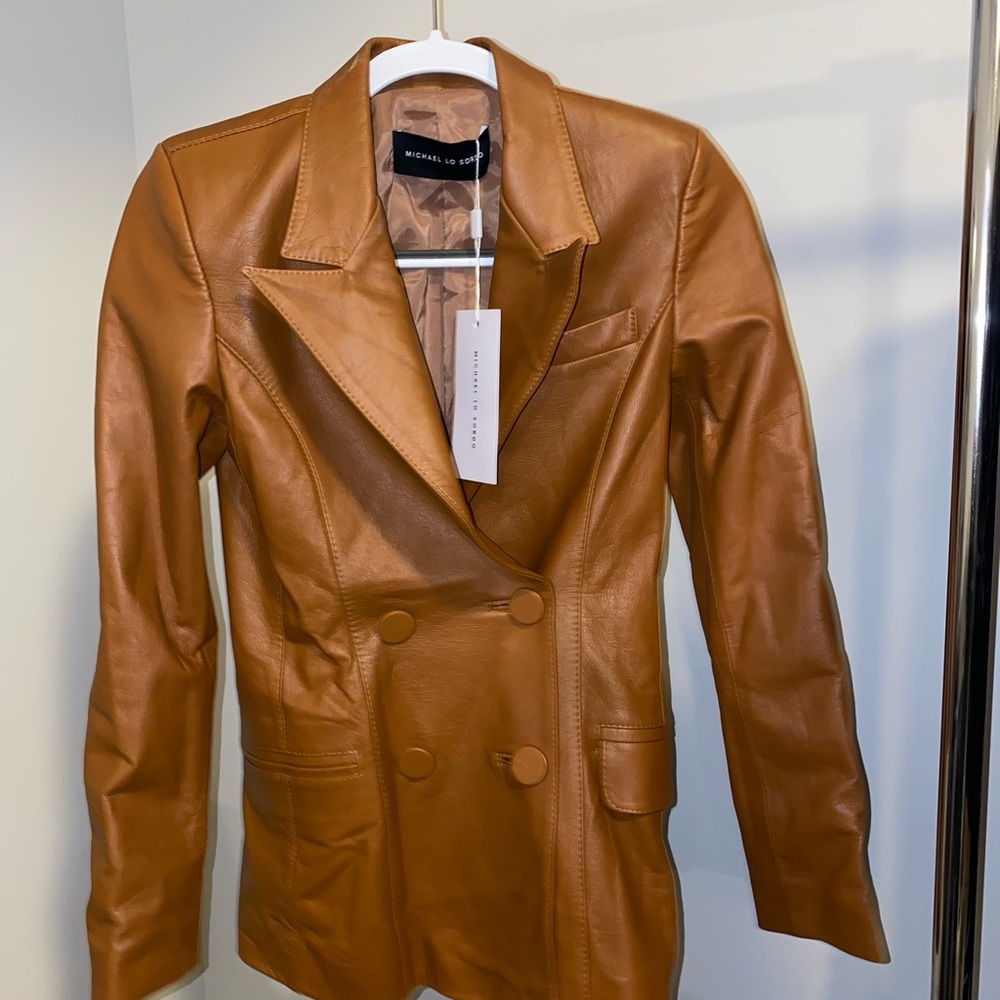 Michael Lo Sordo Leather Blazer BRAND NEW